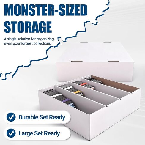 CHAIARRY 4-pack Sports Card Storage Boxes 3200 Count, Cardboard Trading Card, Large Capacity Card Cases for Baseball Cards, Sports Cards, TCG, MTG & All Trading Card Games in Saudi Arabia