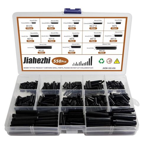 248 Pcs SAE Roll Pin Assortment Set Steel Split Expansion Pin 10 Sizes 1/16 5/64 3/32 1/8 5/32 3/16 7/32 1/4 5/16 3/8 Inch for Automotive Repair Machinery Home in Saudi Arabia