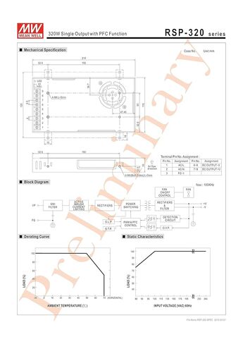 مين ويل RSP-320-15 مصدر طاقة مغلق لتحويل التيار المتردد إلى التيار المستمر مع وظيفة PFC، مخرج فردي، 15 فولت، 21.4 أمبير، 321 وات in Saudi Arabia
