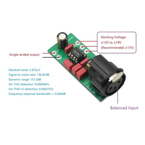 INA137PA Balanced to Single End Converter Board Module Mono for HiFi Power Amplifier DAC Module Board DIY in Saudi Arabia
