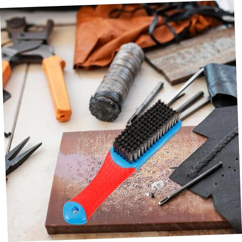Zerodeko Stainless Steel Wire Brush Ergonomic Silicone Handle Heavy-Duty Rust Cleaning Tool Non-Slip Grip for Effective Scrubbing and Paint Removal in Saudi Arabia