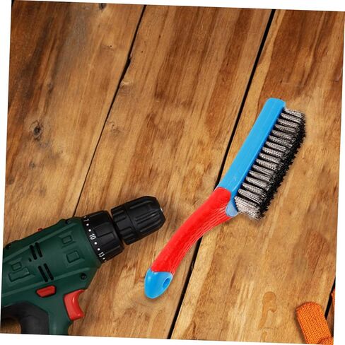 Zerodeko Stainless Steel Wire Brush Ergonomic Silicone Handle Heavy-Duty Rust Cleaning Tool Non-Slip Grip for Effective Scrubbing and Paint Removal in Saudi Arabia