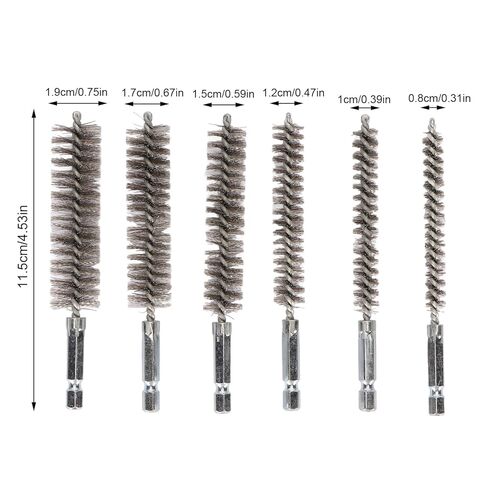 7Pcs Stainless Steel Bore Brush Set, Stainless Steel Wire Brush in Different Sizes,for Power Drill Impact Driver in Saudi Arabia