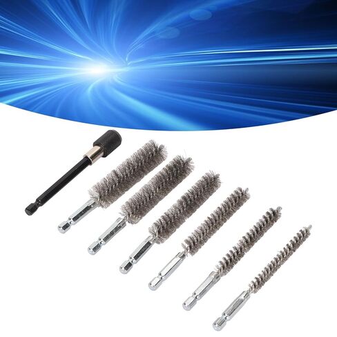 7Pcs Stainless Steel Bore Brush Set, Stainless Steel Wire Brush in Different Sizes,for Power Drill Impact Driver in Saudi Arabia