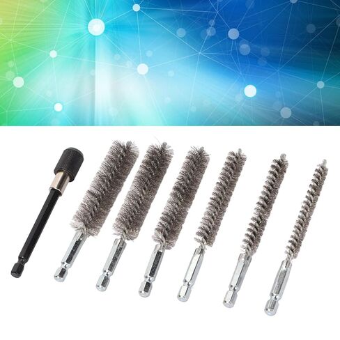 7Pcs Stainless Steel Bore Brush Set, Stainless Steel Wire Brush in Different Sizes,for Power Drill Impact Driver in Saudi Arabia