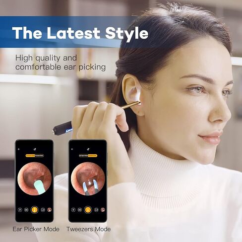 BEBIRD Note3 Pro Max، الإصدار النهائي، 10 ميجابيكسل HD، إزالة شمع الأذن الكل في 1 مع الكاميرا، أداة إزالة شمع الأذن مع 25 قطعة، ملقط وقضيب، منظف الأذن Bebird، لهاتف iPhone، AndroidBlue in Kuwait