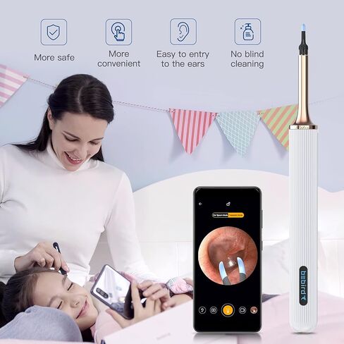 BEBIRD Note3 Pro Max، الإصدار النهائي، 10 ميجابيكسل HD، إزالة شمع الأذن الكل في 1 مع الكاميرا، أداة إزالة شمع الأذن مع 25 قطعة، ملقط وقضيب، منظف الأذن Bebird، لهاتف iPhone، AndroidBlue in Kuwait