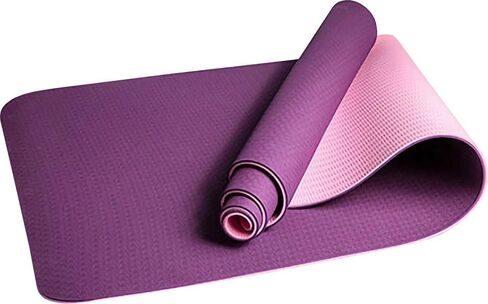Eco-Friendly Yoga Mat, 1/4 Inch Thick for Joint Support, Non-Slip Premium Exercise Mat – Purple in Saudi Arabia