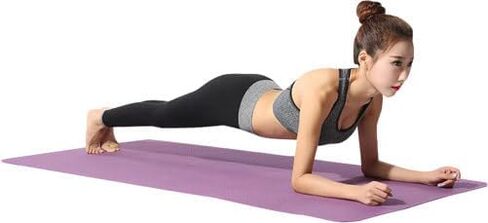 Eco-Friendly Yoga Mat, 1/4 Inch Thick for Joint Support, Non-Slip Premium Exercise Mat – Purple in Saudi Arabia
