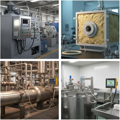 سلك حراري من النوع K بدرجة احترافية، AWG 24، معزول بالألياف الزجاجية، مقاوم لدرجات الحرارة العالية 700 درجة مئوية، 10 ياردة (4.6 م) in Kuwait