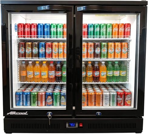 ثلاجة تبريد بار خلفي، ثلاجة بيرة تجارية مدمجة بحجم 7 قدم مكعب، ثلاجة مشروبات تحت الطاولة، ثلاجة عرض مع أرفف قابلة للتعديل بإضاءة LED، موافقة ETL وNSF، باب منزلق in Kuwait
