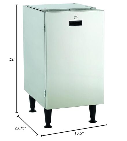 Scotsman HST16B-A 16.5-Inch x 23.75-Inch Stationary Equipment Stand with Enclosed Base (for HID312 Ice Maker Dispenser), Stainless Steel in Saudi Arabia