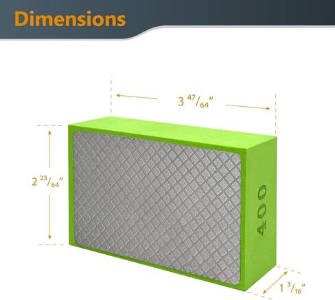 وسادات تلميع يدوية ماسية من POWERTEC متنوعة 60/100/ 200/400 4 عبوات، كتلة صنفرة ماسية لتلميع وطحن البورسلين، بلاط السيراميك، الزجاج، الجرانيت، الحجر، الخشب والمعادن (71907) in Kuwait