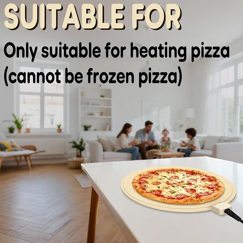 Portable Silicone Pizza Warming Mat - Roll Up Electric Food Heating Pad Tray, Fast Even Heating for Buffet Parties, Foldable Hot Plate Warmer for Home Kitchen Gifts (khaki) in Saudi Arabia