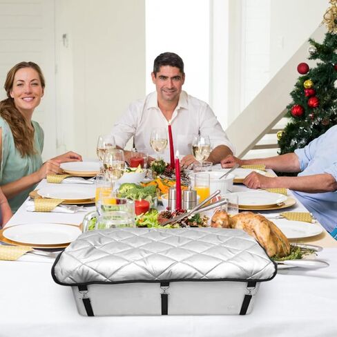 SMASOLO غطاء بطانية العزل الحراري لنقل المواد الغذائية 19.68X13.77 بوصة على الوجهين غطاء صندوق الطعام المعزول للاستخدام في السوق الليلية للوجبات الجاهزة للشواء in Kuwait