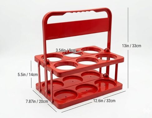 JoEzzy Insulated Delivery Bag & 6-Cup Drink Carrier Set – Thermal Food Warmer & Leak-Proof Beverage Caddy – Professional Bundle for Food Delivery, Catering & Picnics - Red in Saudi Arabia