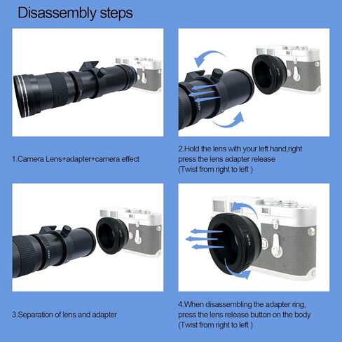 محول العدسة T2 إلى LM وكاميرا L/M قبل وغطاء خلفي ، T-Mount (T/T-2) SLR Lens to & for LM L/M M8 M7 M6 M5 (T2 إلى LM ADAPTER) in Kuwait