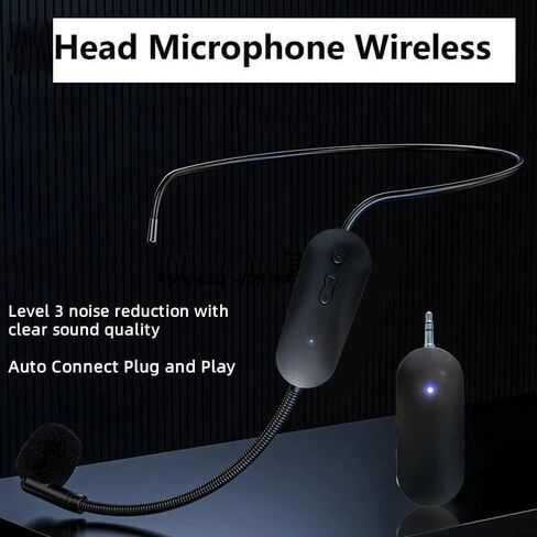 ميكروفون سماعة الرأس اللاسلكية، نظام ميكروفون الرأس لشخصين، نطاق 160 قدمًا، ميكروفونات سماعة الرأس اللاسلكية المزدوجة 2.4 جيجا لمكبر صوت الكاريوكي، مضخم الصوت، نظام PA، اليوغا، التدريس، اللياقة البدنية، الاجتماعات، الدليل السياحي in Kuwait