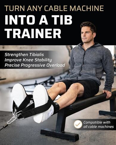 THEFITGUY Tib Straps - بديل Tib Bar لآلة الكابلات | حزام رفع تيبياليس لقوة الساق والركبة والكاحل | مدرب الظنبوب | معدات عطف ظهري وتقوية الجزء السفلي من الساق in Kuwait