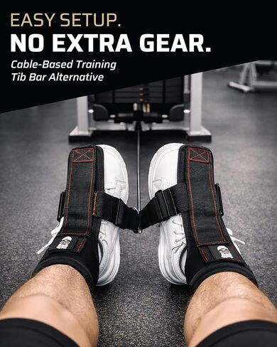 THEFITGUY Tib Straps - بديل Tib Bar لآلة الكابلات | حزام رفع تيبياليس لقوة الساق والركبة والكاحل | مدرب الظنبوب | معدات عطف ظهري وتقوية الجزء السفلي من الساق in Kuwait