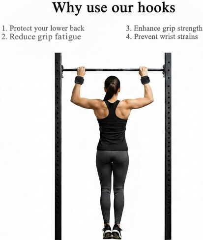 Weight Lifting Hooks with Wrist Straps – Heavy Duty Neoprene Padded Hook & Loop Closure with Palm Guard for Deadlifts, Powerlifting, Bodybuilding & Pull Ups (Pair) in Saudi Arabia