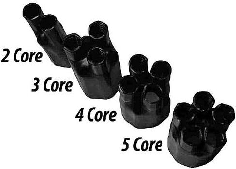 Electriduct Heat Shrink Breakout Boots 0.9" Core Diameter 2 Cores (1 Piece) Black in Saudi Arabia