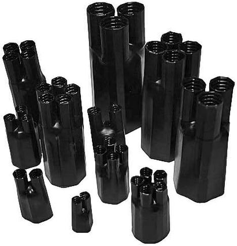 Electriduct Heat Shrink Breakout Boots 0.9" Core Diameter 2 Cores (1 Piece) Black in Saudi Arabia