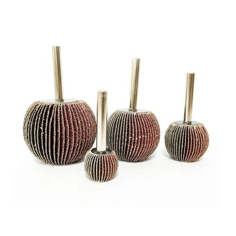 4PCS D20/30/40/50 Sphere Sandpaper Flap Wheel 60/80/120/180 Grit 6mm Shank Abrasive Rotary Tool for Grinder Polishing Ball Shape(120 Grit) in Saudi Arabia
