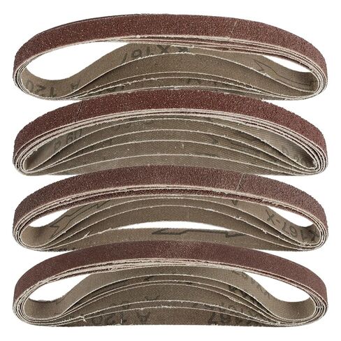20Pcs 13 x 457mm Sanding Belts 40/60/80/120Grit Sander Abrasive Belt for Sanding Wood Metal Plastic in Kuwait