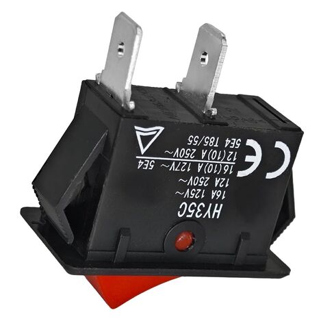 HY35C Rocker Switch (Pack of 2) – ON/Off 2-Pin AC 125/250V 16/12A Waterproof IP54 Switch for Tools, Appliances, Air Compressors in Saudi Arabia