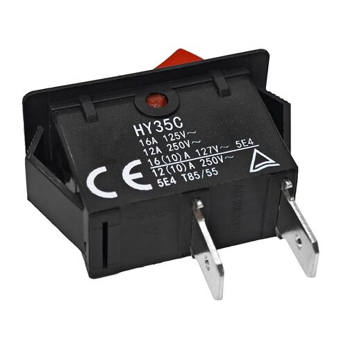 HY35C Rocker Switch (Pack of 2) – ON/Off 2-Pin AC 125/250V 16/12A Waterproof IP54 Switch for Tools, Appliances, Air Compressors in Saudi Arabia
