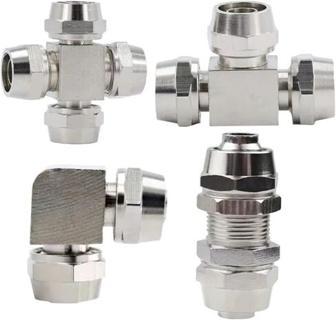 1PCS Pneumatic Quick Hose Tube Coupling OD 4mm 6mm 8mm 10mm 12mm 14 16mm Brass Fast Pipe Fitting T-Type L-Type Cross-Type Connector(PM,8mm) in Saudi Arabia