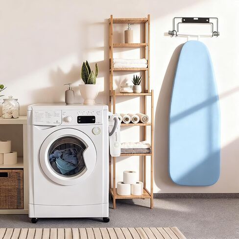 حامل لوح الكي على الحائط، شماعة ألواح الكي على شكل Y & T، حامل الخنزير الحديدي لغرفة الفندق، وغرف الغسيل المنزلية، وغرف المرافق، والخزائن (أسود) in Kuwait