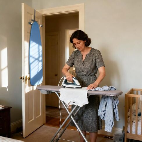 حامل لوح الكي على الحائط، شماعة ألواح الكي على شكل Y & T، حامل الخنزير الحديدي لغرفة الفندق، وغرف الغسيل المنزلية، وغرف المرافق، والخزائن (أسود) in Kuwait