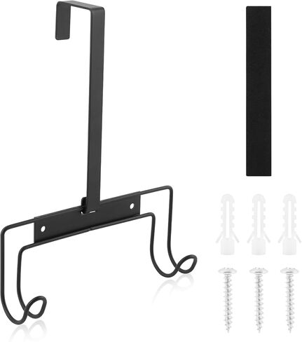 حامل لوح الكي على الحائط، شماعة ألواح الكي على شكل Y & T، حامل الخنزير الحديدي لغرفة الفندق، وغرف الغسيل المنزلية، وغرف المرافق، والخزائن (أسود) in Kuwait