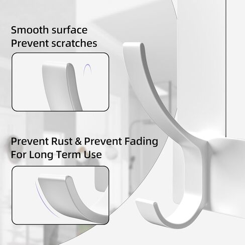 حامل خطاف فوق الباب، باللون الأبيض فوق الباب، حاجز مقاس 15 بوصة مع 6 خطافات، يناسب أبواب مقاس 1.75 بوصة (عبوة واحدة) in Kuwait