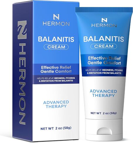 كريم تخفيف التهاب الحشفة من هيرمون: علاج التهاب الحشفة للرجال، مرهم طبيعي مهدئ للتخفيف من أعراض التهيج والحكة (2 أونصة) in Kuwait