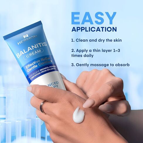 كريم تخفيف التهاب الحشفة من هيرمون: علاج التهاب الحشفة للرجال، مرهم طبيعي مهدئ للتخفيف من أعراض التهيج والحكة (2 أونصة) in Kuwait