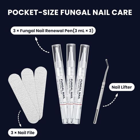 علاج فطريات أظافر القدم بقوة إضافية، قلم فطريات أظافر القدم لفطريات الأظافر وفطريات القدم مع 25% حمض غير ديسيلينيك و1% تولنافتات لتحسين الأظافر السميكة الصفراء والمتغيرة اللون والتالفة in Kuwait