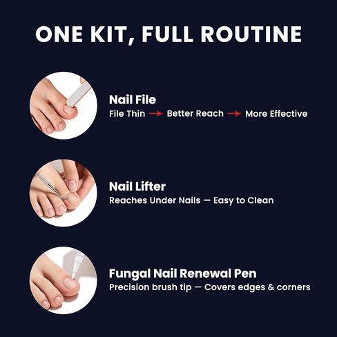 علاج فطريات أظافر القدم بقوة إضافية، قلم فطريات أظافر القدم لفطريات الأظافر وفطريات القدم مع 25% حمض غير ديسيلينيك و1% تولنافتات لتحسين الأظافر السميكة الصفراء والمتغيرة اللون والتالفة in Kuwait