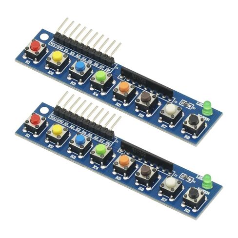 2PCS 8 Independent Key Button Touch Button Module with LED Indicator Keyboard Module Keypad Module for Arduino ARM Raspberry Pi in Saudi Arabia