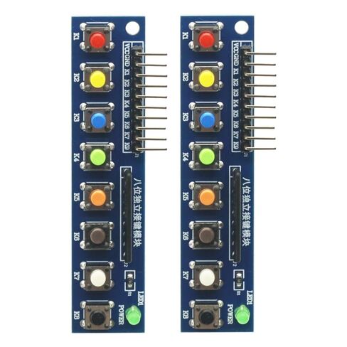 2PCS 8 Independent Key Button Touch Button Module with LED Indicator Keyboard Module Keypad Module for Arduino ARM Raspberry Pi in Saudi Arabia
