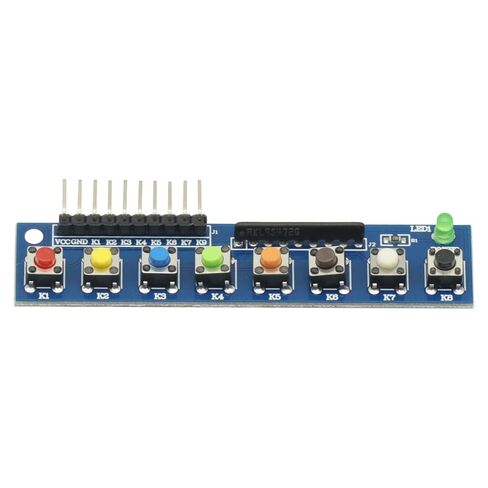 2PCS 8 Independent Key Button Touch Button Module with LED Indicator Keyboard Module Keypad Module for Arduino ARM Raspberry Pi in Saudi Arabia