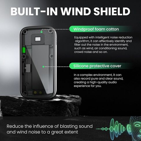 ميكروفون لافالير لاسلكي لهواتف iPhone Android، ميكروفون صغير مع حافظة شحن، ميكروفون لاسلكي مع خاصية إلغاء الضوضاء للتسجيل، يوتيوب، تيك توك، مدونة الفيديو، البودكاست in Saudi Arabia