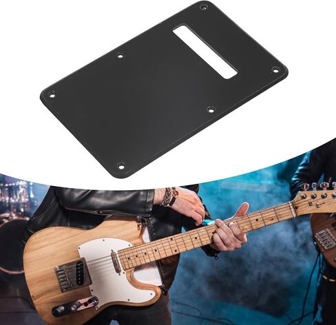 Guitar Back Plate, Scratch Plastic Pickguard Cavity Cover with Screws for Electric Guitar, Musicians and DIY Repair Projects (Black) in Saudi Arabia