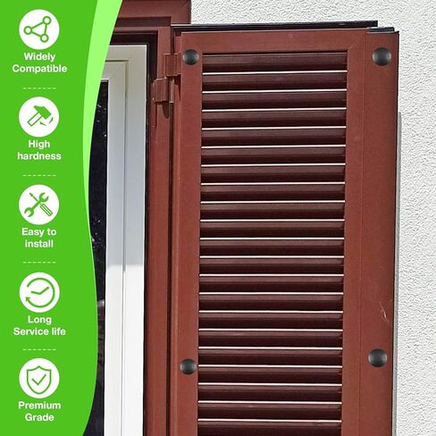 36 PCS Vinyl Shutter Fasteners Window Panel Peg Black, 3 Inch Outside Windows Schutters Lok Pin Pegs Screws Spikes Anchor in Kuwait