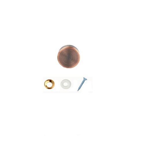 Mirror Screws, 16mm Copper Mirror Nails with Decorative Caps, Brass Mirror Covers Hardware and Rubber Washer for Bathroom Wardrobes Mirror Panels Table, Red Bronze, 4pcs in Saudi Arabia