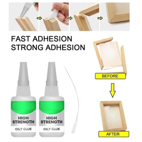 2pcs High Strength Oily Glue Universal Superglue,Mighty Instant Glue for Resin Ceramic Metal Glass Used for Quick Repair of Metal, Plastic, Wood, Glass, Jade and So On in Saudi Arabia