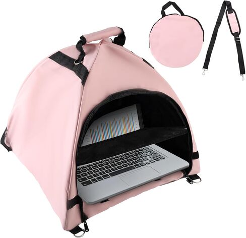 Laptop Tent, Portable Laptop Sun Shade Waterproof Fabric Computer Privacy Screen Hood for Working Outside Glare Shield & Heat Reflective Awning Convertible Tote for Outdoor in Saudi Arabia