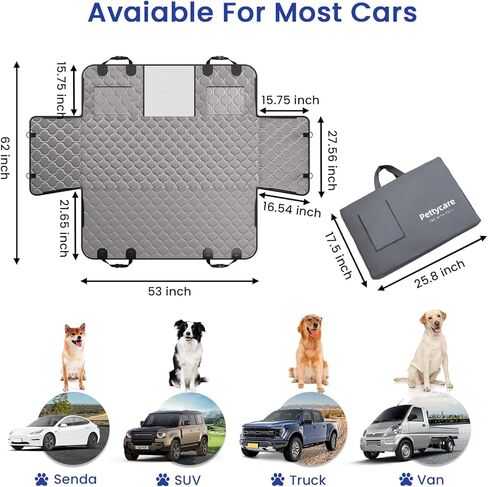 تغطية مقعد السيارة الصلب القاع في Dogs ، يدعم 400 رطل ، للسيارة مع نافذة شبكية ، شاحنة سيارات الدفع الرباعي غير المنقولة ، الأسود in Kuwait